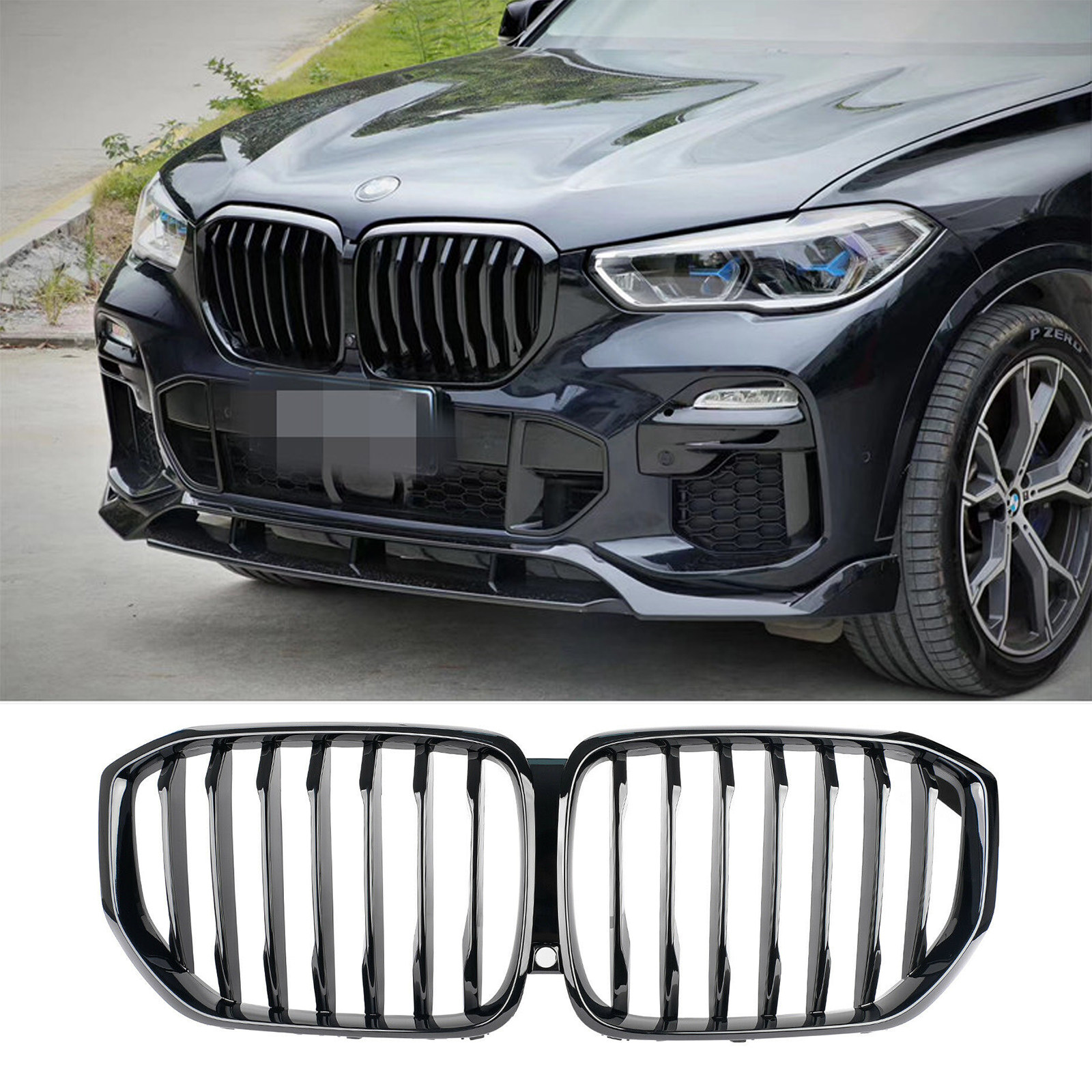 Kühlergrill Klavierschwarz Für BMW 1er F40 - Einzelsteg Design