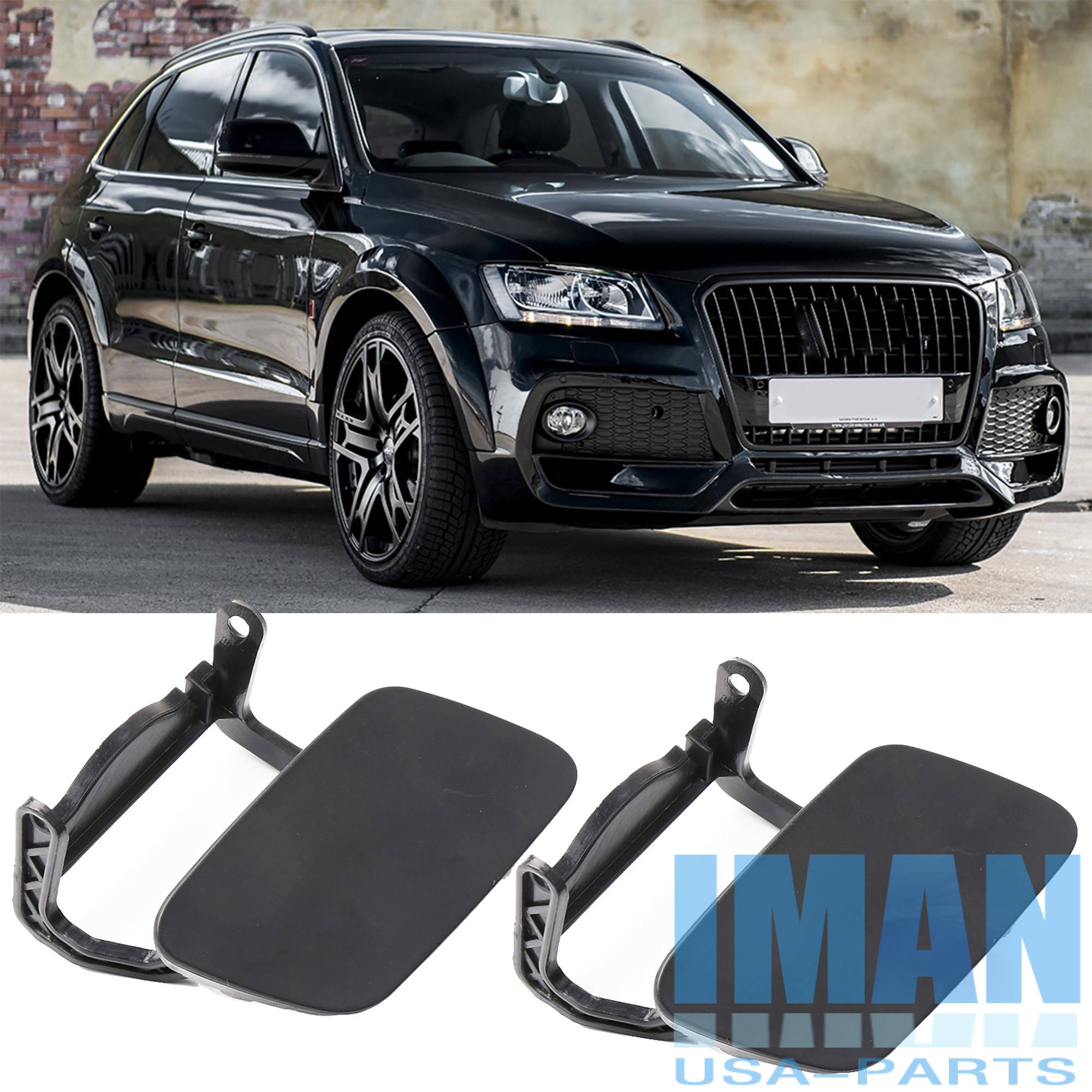 1 Pair Left and Right Headlight Washer Jet Cover Cap For Audi Q5 2013